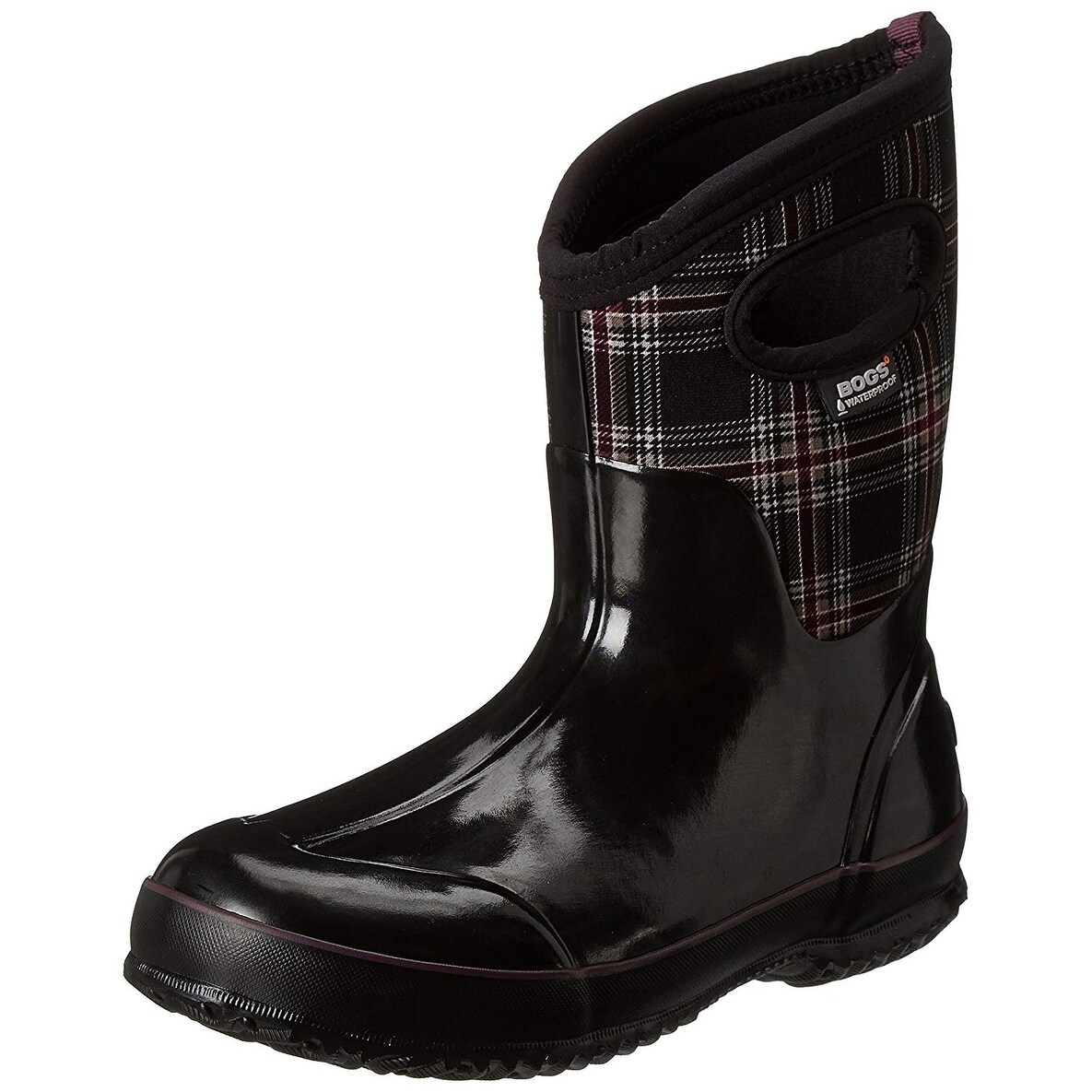 Shop Bogs Women S Classic Winter Plaid Mid Winter Snow Boot Black Multi Size 6 0 6 Overstock 28094710