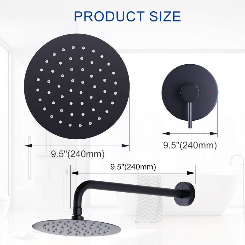 WOWOW Single Handle 5-Spray Patterns Shower Faucet with Valve