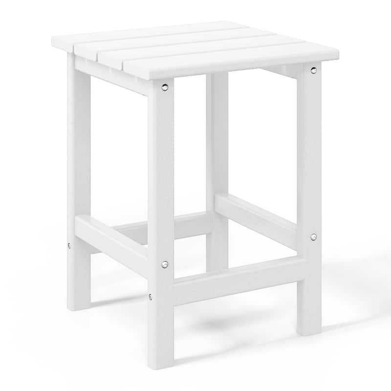 Polytrends Laguna Hdpe All Weather Outdoor Patio Square Side Table