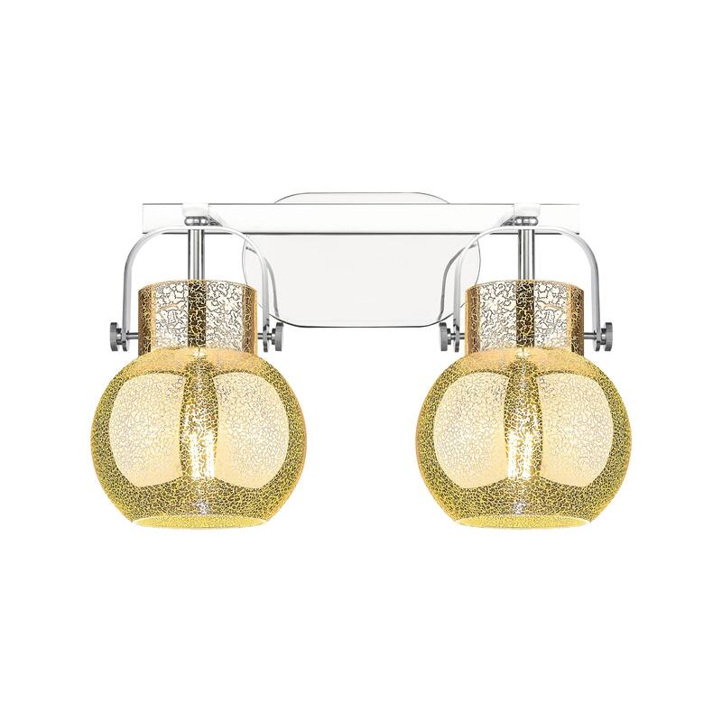 Innovations Lighting 423-2W-11-17 Pilaster II Sphere Vanity Pilaster - Polished Chrome / Mercury