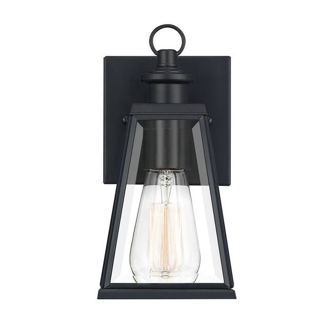 Bellevue Rusk 9" Tall Outdoor Wall Sconce with Clear Glass Shade