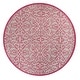 preview thumbnail 46 of 161, JONATHAN Y Ourika Vintage Filigree Textured Weave Indoor/Outdoor Area Rug 5' Round - Light Gray/Fuchsia