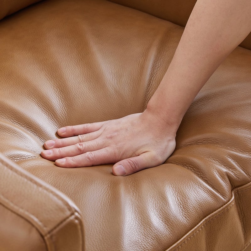 Spruce & Spring Modern Swivel Accent Chair with Wooden Base