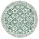 preview thumbnail 55 of 56, SAFAVIEH Handmade Dip Dye Nicki Floral Wool Rug 7' Round - Dark Green/Ivory - Round