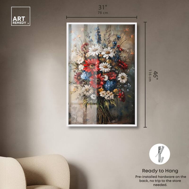 Symphony of Flowers II Shadowbox by Art Remedy