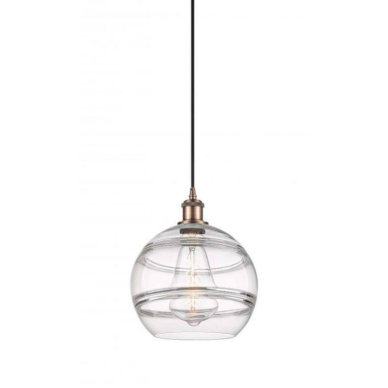 Innovations Lighting 516-1P-12-10 Rochester Pendant Rochester 10" Wide - Antique Copper / Clear