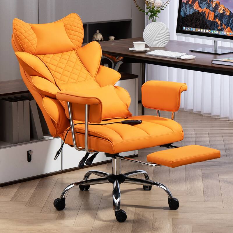 8-Point Massage Gaming Chair, Ergonomic Office Chair, Adjustable Backrest 90-135, Adjustable Armrests