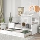 preview thumbnail 2 of 21, Twin Size House Low Loft Bed w/ Trundle Upholstered Platform Bed Frame