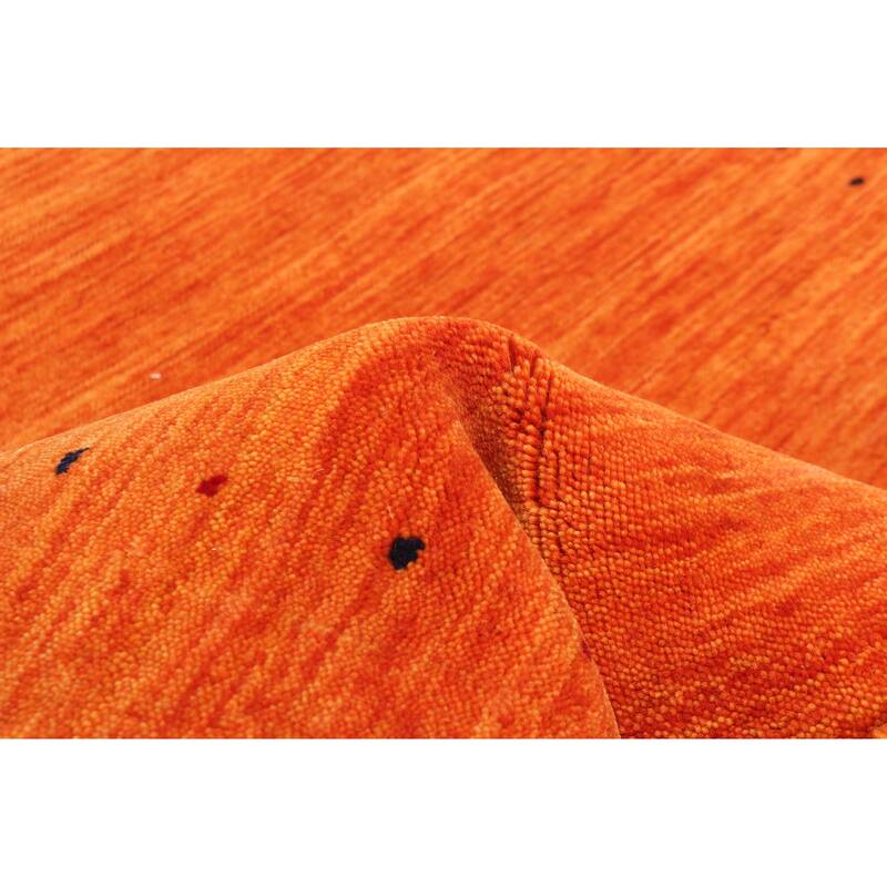 ECARPETGALLERY Hand Loomed Kashkuli Gabbeh Dark Copper Wool Rug - 2'8 x 4'8