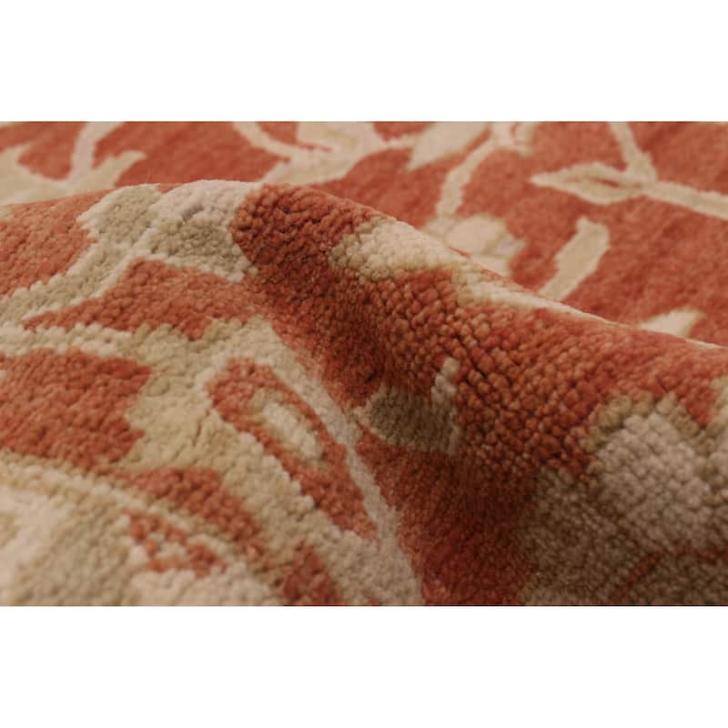 ECARPETGALLERY Hand-knotted Peshawar Oushak Copper Wool Rug - 8'9 x 11'8