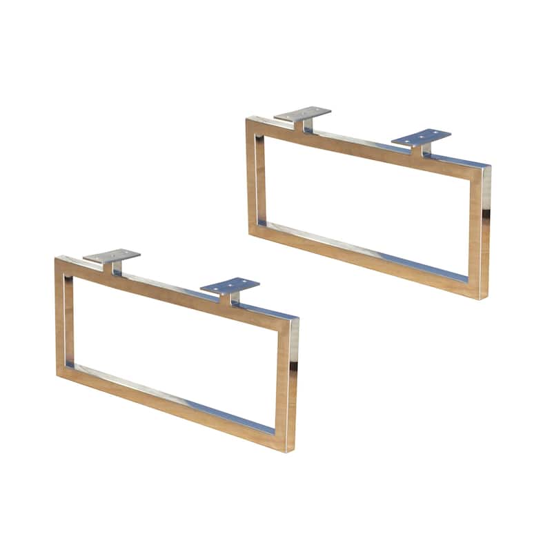 Dowell 7006 Series Vanity Rectangle Leg, 7" (pkg of 2) - Chrome