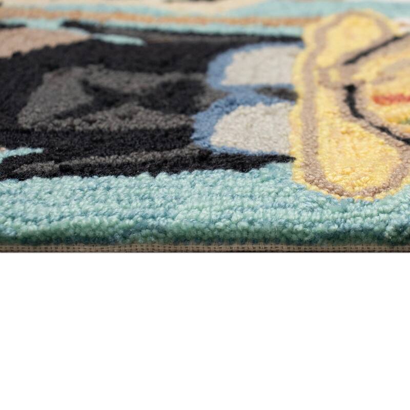 Liora Manne Frontporch Fishing Patrol Indoor/Outdoor Rug - 2'6" x 4'