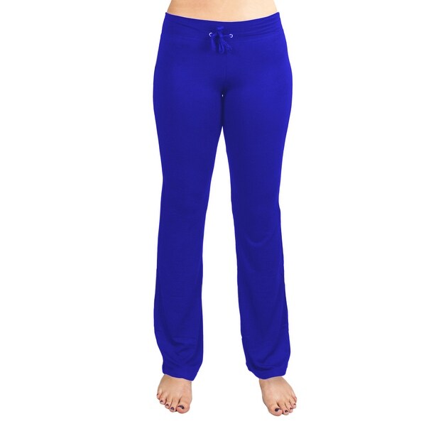 Small Blue Relaxed Fit Yoga Pants - Overstock - 20972507