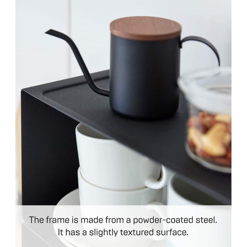 Yamazaki Home Stackable Countertop Shelf - Two Sizes, Steel, Small, Stack up to two, Holds 6.6 lbs