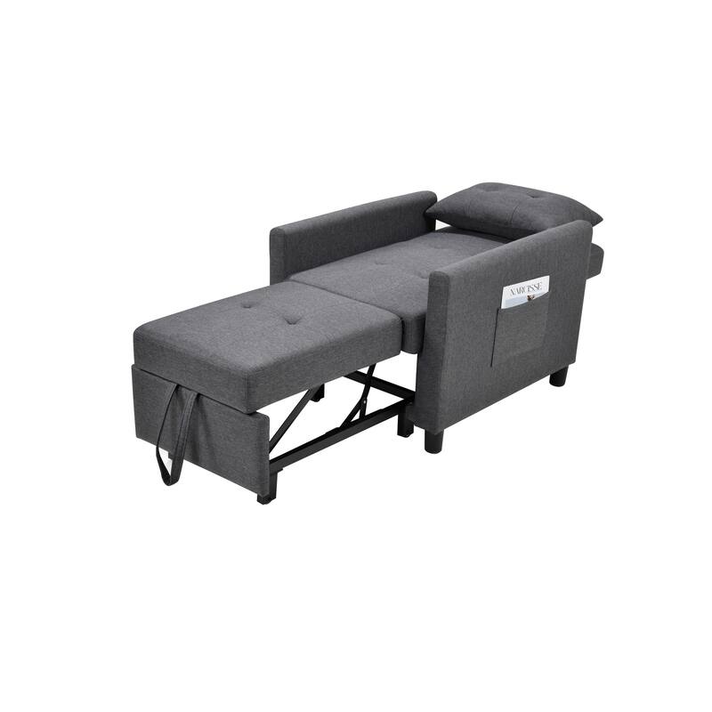 Single Sofa Bed with Pullout Sleeper with 1pc Lumbar pillow