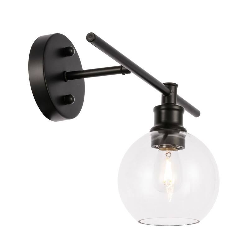 Collins 1-Light Glass Right Wall Sconce - 14.7/9.8