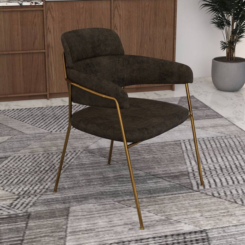 LeisureMod Axis Set of 4 Mid-Century Modern Dining Chair, Elegant Accent Side Chair for Home Office & Kitchen