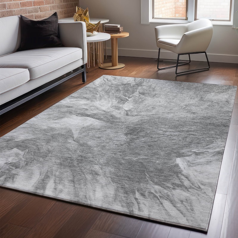 Premium Washable Super Soft Contemporary Splash Mayfield Rug - Gray - 9' x 12' - Rectangle