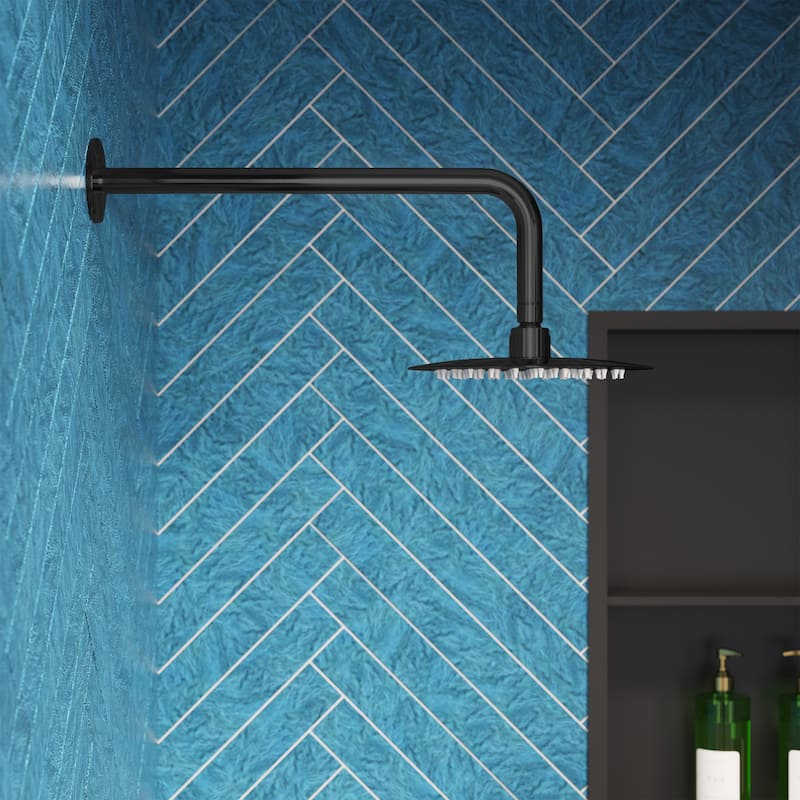 Ivy Single-Handle 1-Spray Tub And Shower Faucet In Matte Black (Valve Included) - 17.5" x 11.88" x 5.88"