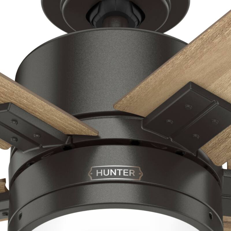 Hunter 52" Noble Bronze Ceiling Fan with LED Light Kit and Handheld Remote