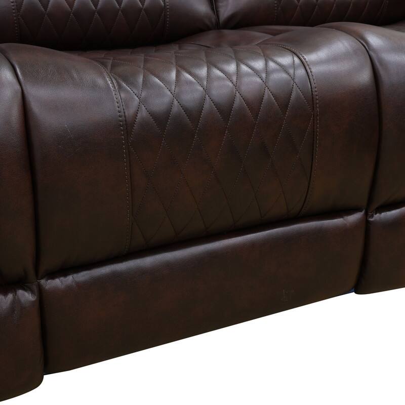 Power Recliner Chair with LED Lighting and Quilted Design