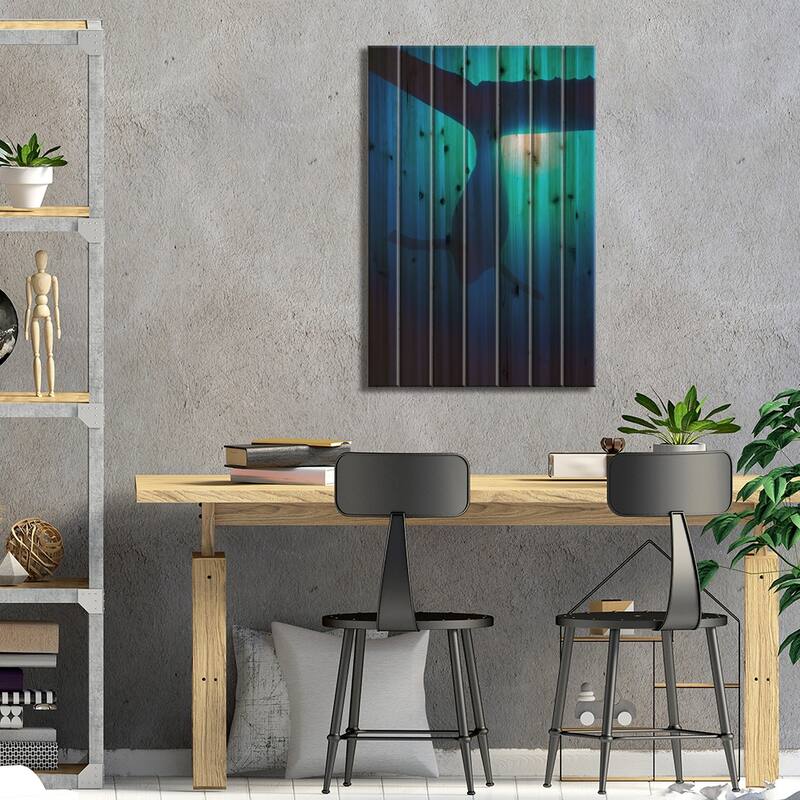Humpback Whale Male Singing, Maui, Hawaii Print On Wood by Flip Nicklin - Multi-Color