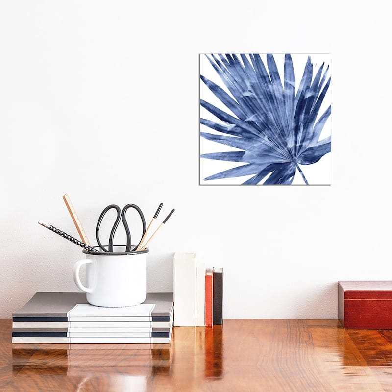 iCanvas "Indigo Palm, Close-Up IV" by Melonie Miller Canvas Print - 12x12x0.75