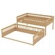 preview thumbnail 9 of 11, Wooden Bunk Bed with Ladder, Guardrails, and Detachable Design for Kids or Guest Room