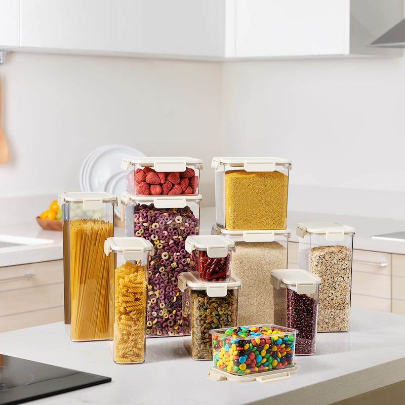 Sorbus Airtight Food Storage Container, Clear Stackable Canister for Pantry, Rice, Pasta, Cereal & Snacks