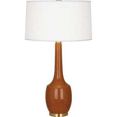 Robert Abbey CM701 One Light Table Lamp Delilah Cinnamon Glazed Cerami - Exact Size