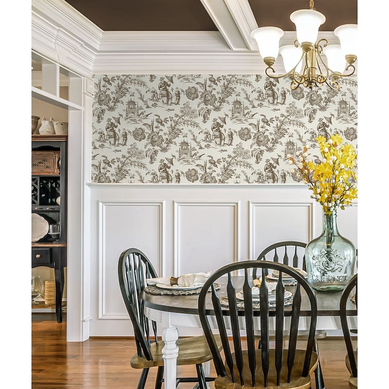 Seabrook Designs Colette Chinoiserie Nonwoven Unpasted Wallpaper
