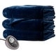 Premium Soft Electric Heated Blanket Velveteen Plush 20 Heat Settings ...