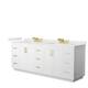 Option White, Gold Trim, White Quartz Top