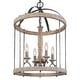 preview thumbnail 7 of 6, Modern Farmhouse 4-Light Wood Chandelier Cage Pendant Lights for Dining Room - D16" x H22.5"