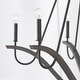 preview thumbnail 8 of 7, Clive 6-light Carbon Grey & Black Iron Chandelier