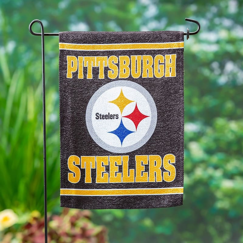 Embossed Suede Flag, Garden Size, Pittsburgh Steelers