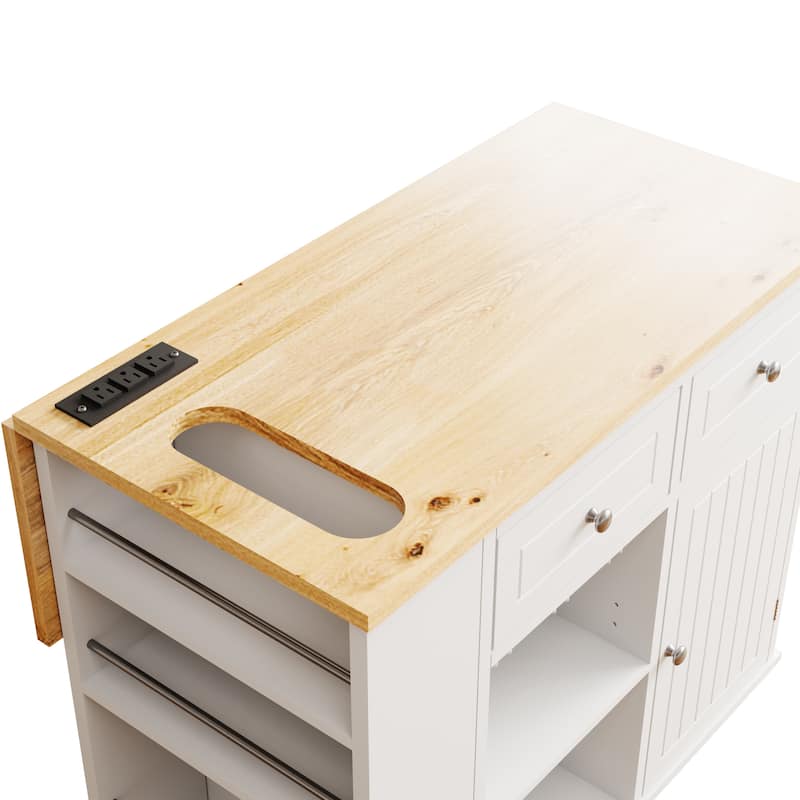 Kitchen Island with Power Outlet