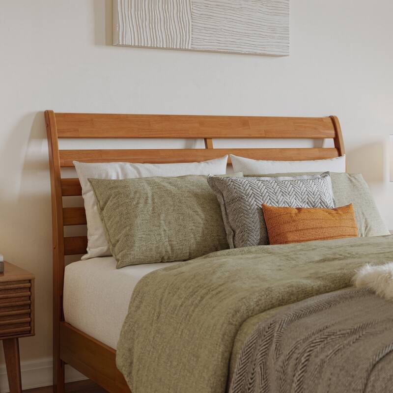 Solid Wood Low Profile Platform Bed - Modern Minimalist Design - Twin Twin XL Full Queen King