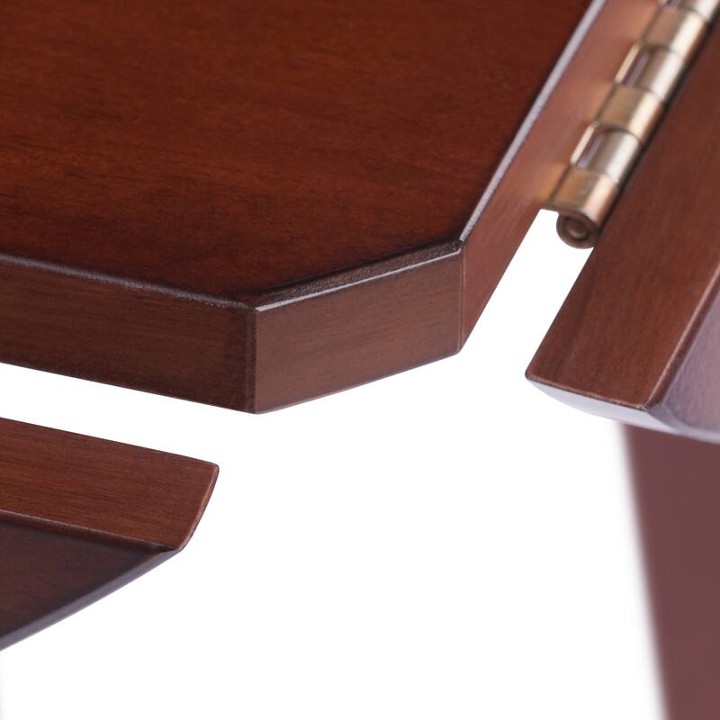 Dawson Round Dining Table, Quad Drop Leaf, Walnut