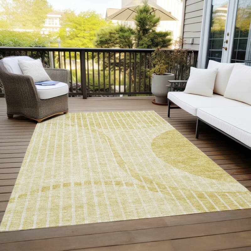 Machine Washable Indoor/ Outdoor Chantille Contemporary Rug