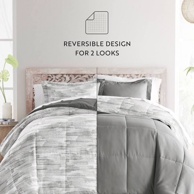 Becky Cameron Textured Stripe Reversible Comforter Set