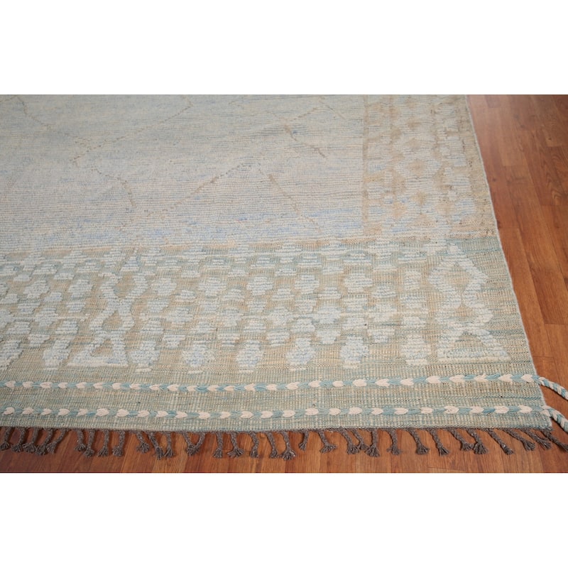 Moroccan Oriental Large Area Rug Handmade Wool Carpet - 12'2" x 16'1"