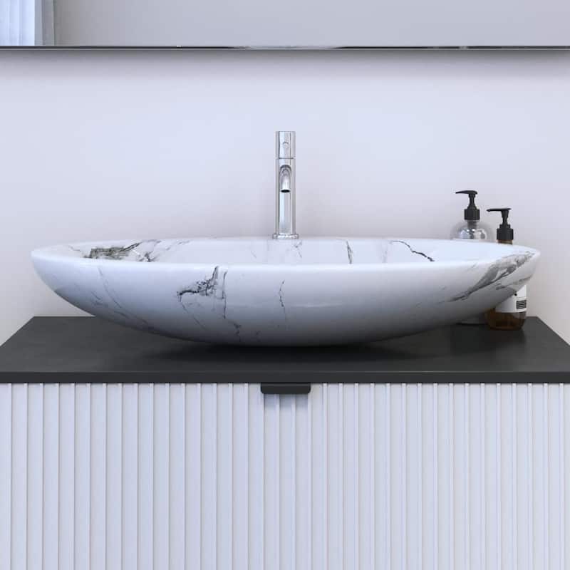 29 Inch Ceramic Vessel Sink - White