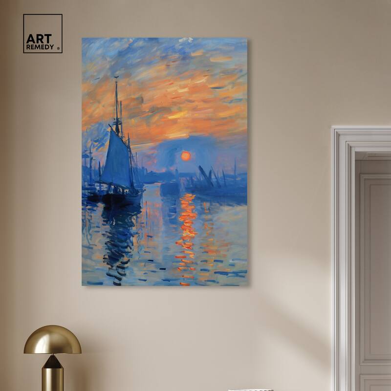 Art Remedy Till Dusk Gallery Wrapped Sailing 1 Piece Canvas Wall Art