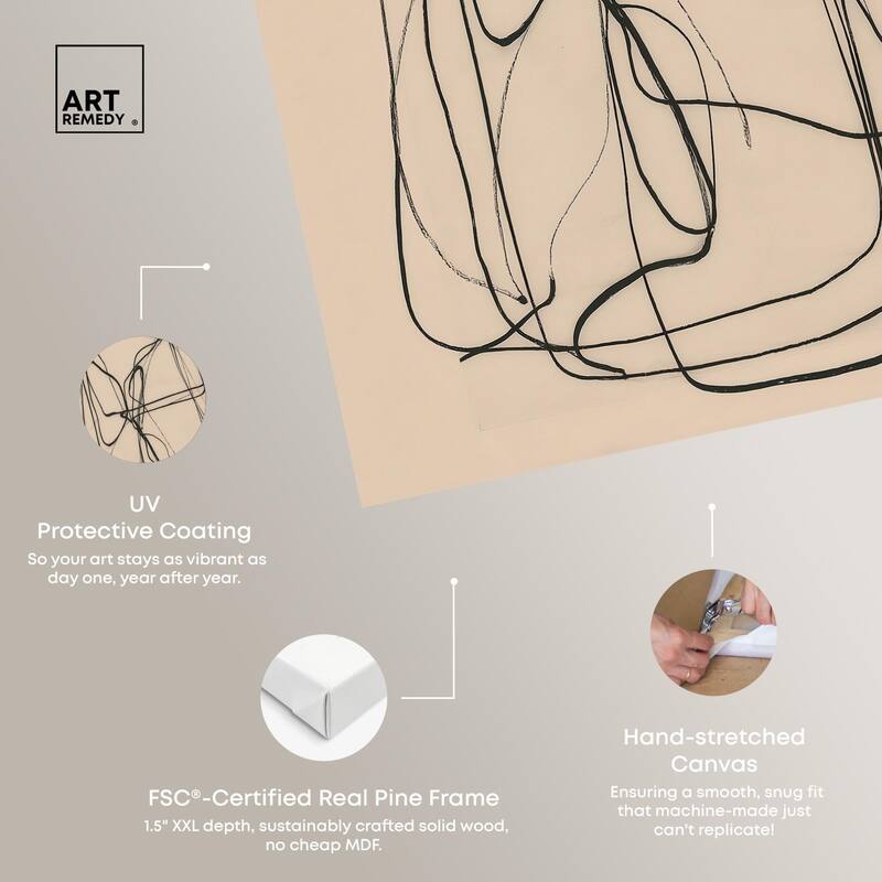 Embrace of Lines I Canvas by Art Remedy, Gallery Wrapped