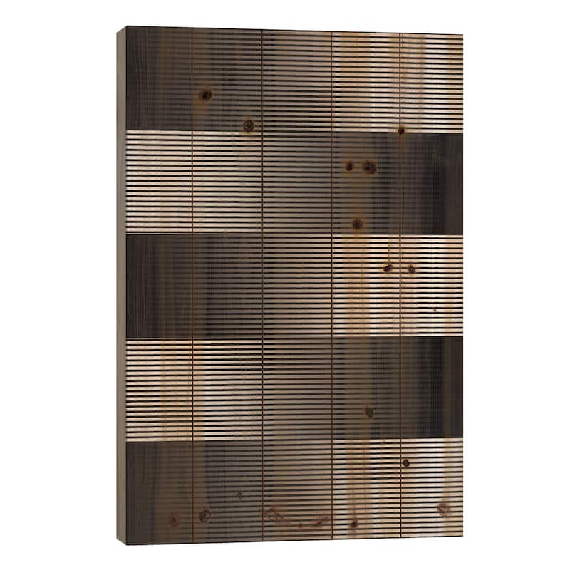 Modern Art- Grayscale Print On Wood by 5by5collective - Multi-Color - 26x18x1.5