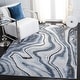 preview thumbnail 89 of 98, SAFAVIEH Craft Clytie Modern Abstract Marble Pattern Rug 2'3" x 4' - Blue/Grey - Rectangle