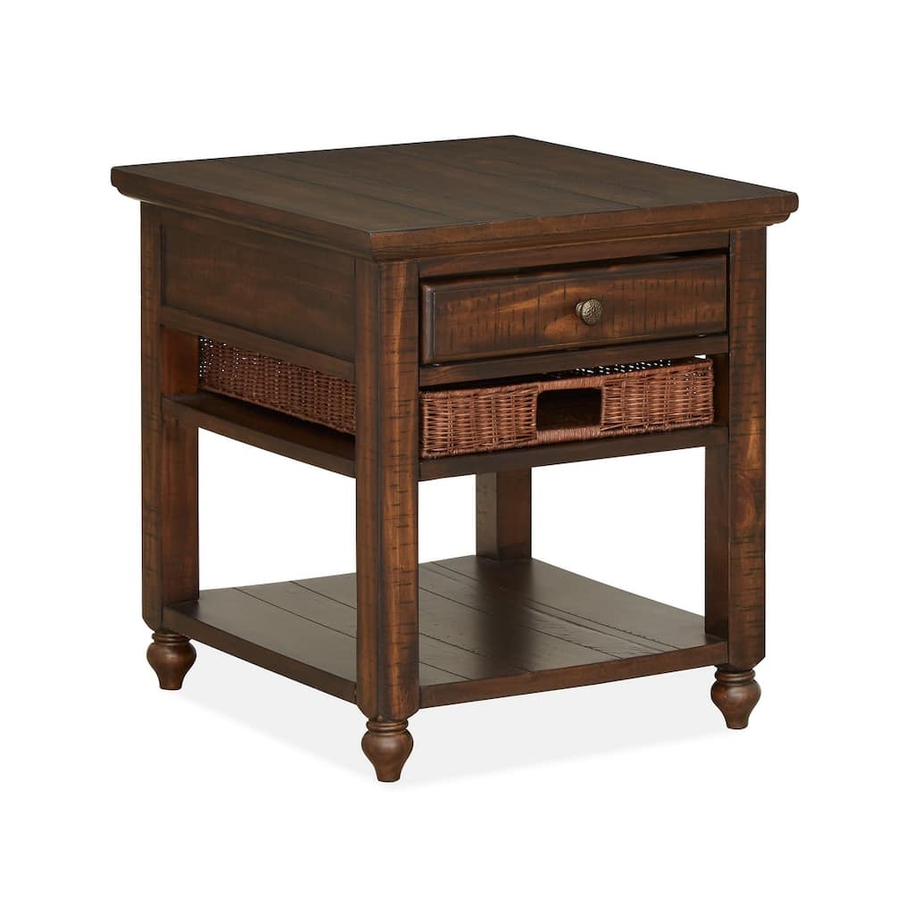 Magnussen Home Cottage Lane Coffee Rectangular End Table - 22''W x 24''D x 24''H