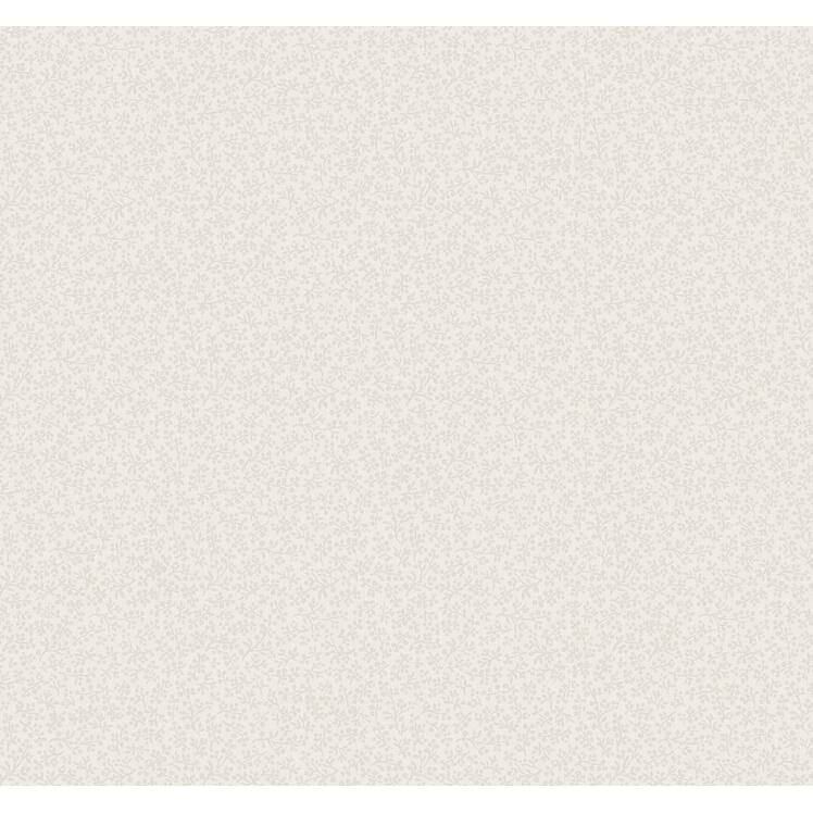 Seabrook Designs Thoreau Mini Floral Unpasted Wallpaper - 27 in. W x 27 ft. L - Metallic Ivory & Marshmallow