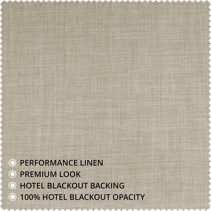 Exclusive Fabrics Solid Performance Linen French Pleated Thermal Blackout Curtains for Bedroom & Living Room Curtains (1 Panel)